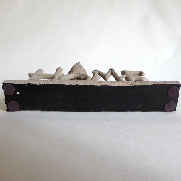 RESIN HOME SPARROW BIRD BRANCH LOG SIGN DECORATION (PRE-OWNED) - Picture 8 of 13